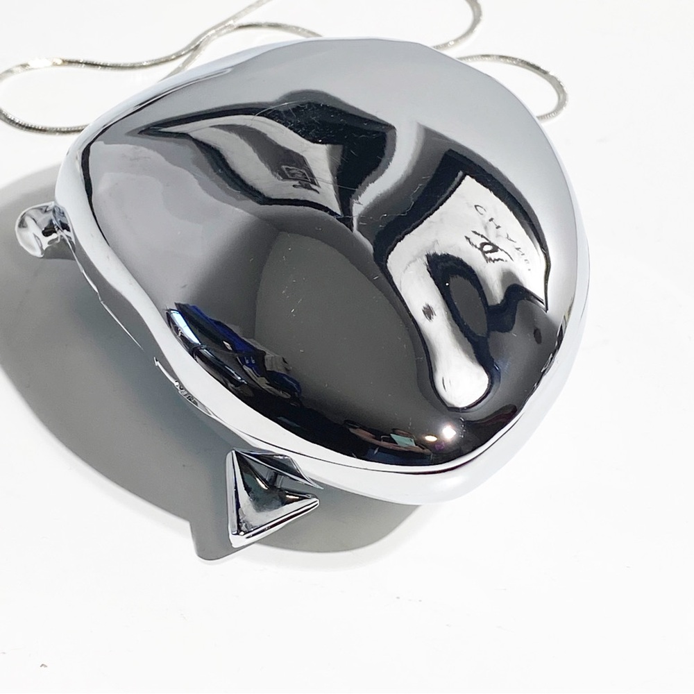 Zara Human Heart Silver Metal Hard Case Bag - Picture 4 of 8